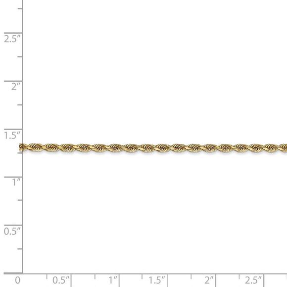 2.25mm, 14k Yellow Gold, D/C Quadruple Rope Chain Necklace, 30 Inch - Picture 5 of 8